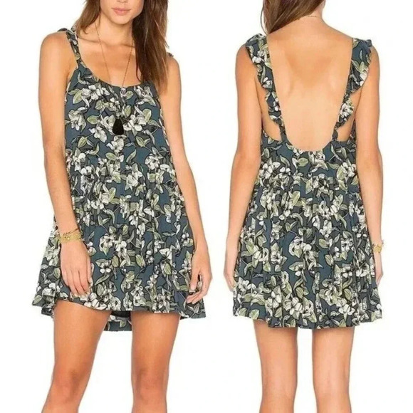 Free People Dear You Printed Mini Dress - Picture 1 of 7